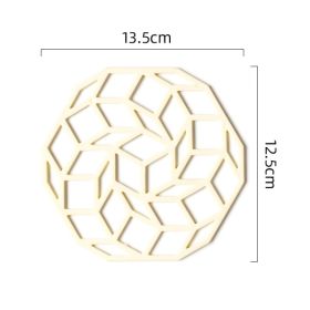 Insulated Anti-scald Pad Dining Table Cushion Kitchen Household Creative Hollow Placemat Coaster Pot Mat Bowl Mat (Option: Beige Spiral Pad 13cm)