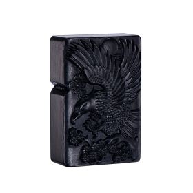 Boss Sandalwood Series Kerosene Lighter Brocade Box Packaging High-end Gift Lighter Factory Wholesale (Option: Rosewood Flying Eagle-No Oil)