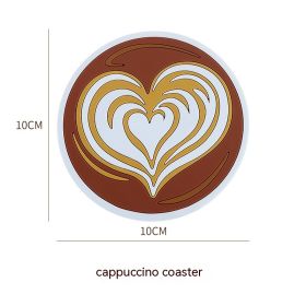 Ins Style Round Thickened Anti-scald Coffee Cup Mat (Option: Cappuccino)