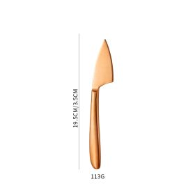 Stainless Steel Cheese Knife 4-piece Multifunctional (Option: Cheese Sharp Knife Rose Gold)