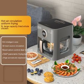 Full-automatic Large-capacity Visual Panoramic Air Fryer (Option: Voice model-AU)